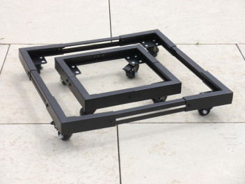 ausziehbarer Pflanzenroller aus Metall, schwarz