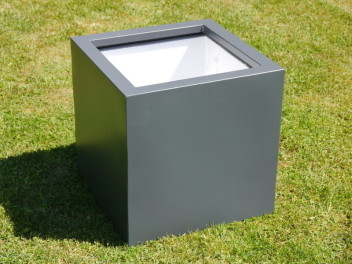 B-Ware: Pflanzkübel aus Metall 100x100x70 (cm), anthrazit