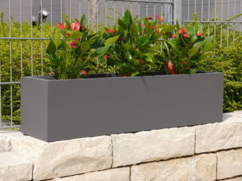 B-Ware Pflanztrog SUPREMO 80x18x18 cm, TÜV-geprüft, anthrazit