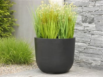 Blumenkübel CORO, Fiberglas schwarz