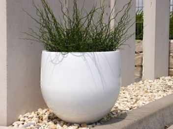 Blumenkübel YOKO, Hochglanz weiß