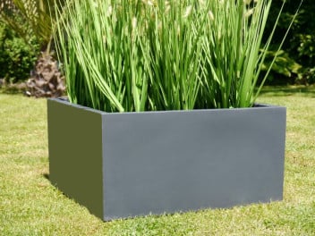 halbhoher Pflanzkübel MEZZO, Fiberglas anthrazit