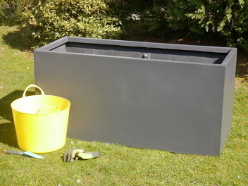 Hochbeet MEGAGREEN L150x B60x H70cm aus Fiberglas in anthrazit