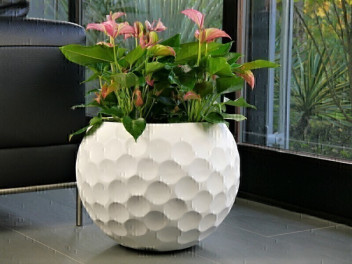 Pflanzkübel MONDO, matt weiß