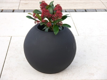 Pflanzkübel PINDO, schwarz 30x24