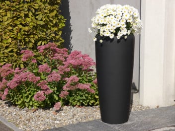 Pflanzkübel PLANTO, Fiberglas schwarz 41x80