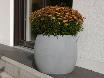 Pflanzkübel RONDO, Fiberglas grau 42x35
