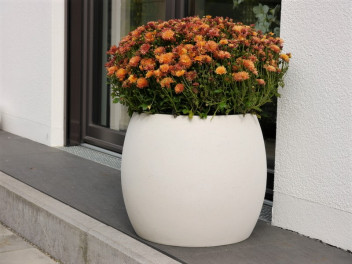 Pflanzkübel RONDO, Fiberglas weiß 52x45