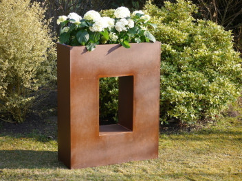 Raumteiler aus Cortenstahl, rostfarben - jetzt reduziert