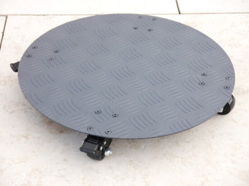 ultrastarkes Mehrzweck-Rollbrett aus Alu, rund 40x40x7
