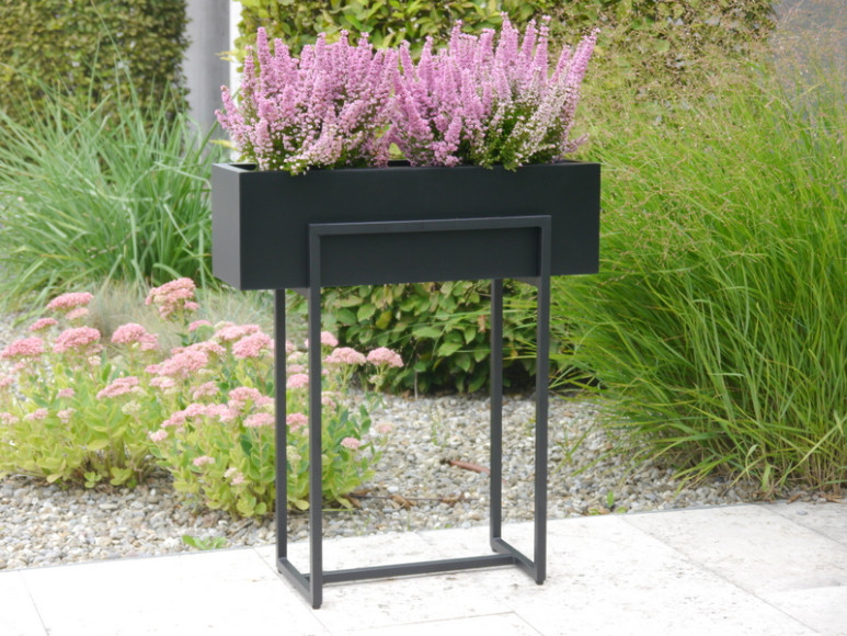 Hochbeet/Pflanzkübel SUPREMO, TÜV-geprüft, schwarz - jetzt reduziert 50x18x18