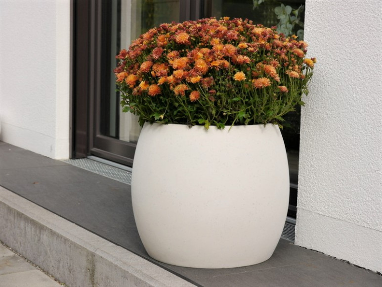 Pflanzkübel RONDO, Fiberglas weiß 52x45