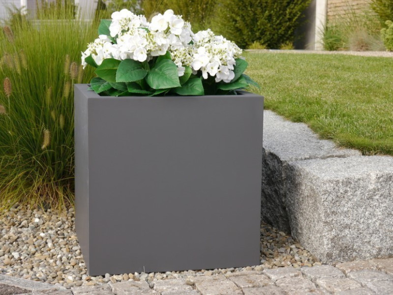 Pflanzkübel SUPREMO für ROLLEN, anthrazit 70x70x70