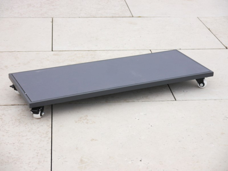 ultrastarkes Mehrzweck-Rollbrett aus Metall/Fiberglas, rechteckig 100x40x7