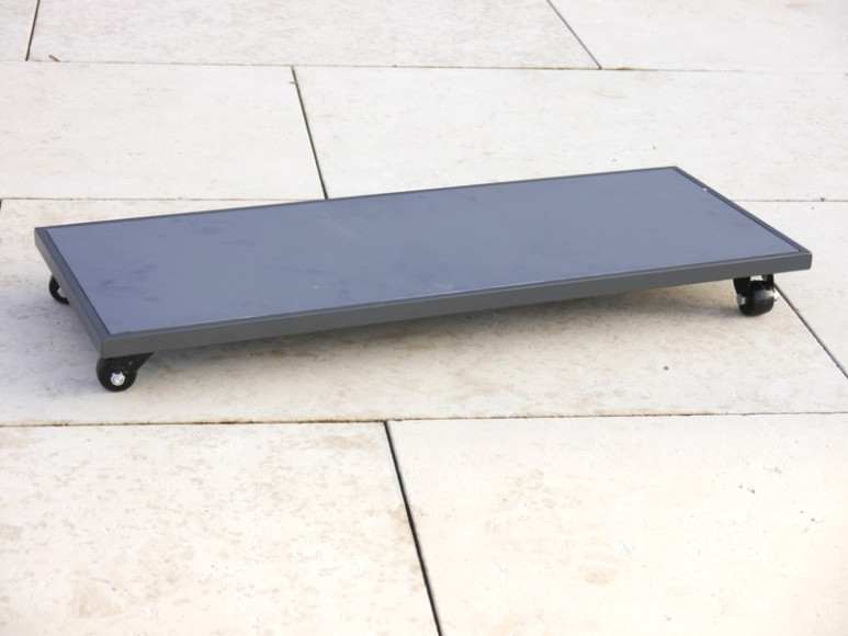 ultrastarkes Mehrzweck-Rollbrett aus Metall/Fiberglas, rechteckig 80x30x7