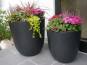 Blumenkübel NERO, Fiberglas schwarz 60x54