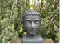 Buddha-Kopf aus Fiberglas - anthrazit - *reduziert* 21x21x35
