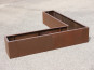 Hochbeet/Pflanztrog BIOPUR aus Cortenstahl, L-Form 200x200x60