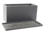 Komplettset 2-teilig: Pflanzkübel mit Untersetzer, Fiberglas anthrazit 100x40x50