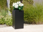 Pflanzkübel SUPREMO, TÜV-geprüft, Fiberglas schwarz 30x30x60