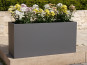 Pflanztrog SUPREMO, TÜV-geprüft, Pflanzkübel, Fiberglas anthrazit 80x30x40