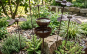 Regenfänger/ Gartenstecker 2 stockige aus Cortenstahl, rostfarben