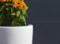 Blumenkübel CIGAR, Hochglanz weiß 30x60