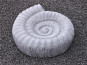 Gartendeko - VOGELBAD "AMMONITO" aus Fiberglas  - betongrau 46x42x14