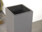 Komplettset 2-teilig: Pflanzkübel mit Einsatz, Fiberglas anthrazit 27x27x60