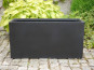 Komplettset 2-teilig: Pflanzkübel mit Einsatz, Fiberglas schwarz 100x40x50