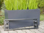 Komplettset 2-teilig: Pflanzkübel mit Roller, Fiberglas anthrazit 80x30x40