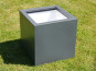 Pflanzkübel aus Metall, anthrazit 50x50x50