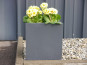 Pflanzkübel der BUNDESGARTENSCHAU, Fiberglas anthrazit 60x60x60
