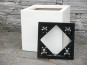 Pflanzkübel SUPREMO für Rollen, Fiberglas Hochglanz weiß 50x50x50