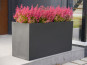 Pflanztrog d. BUNDESGARTENSCHAU, Pflanzkübel, Fiberglas schwarz 100x40x50