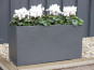 Pflanztrog der BUNDESGARTENSCHAU, Pflanzkübel, Fiberglas anthrazit 80x30x40