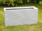 Pflanztrog ROCKS wie Naturstein, Fiberglas grau 100x40x50