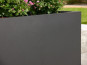 Pflanztrog SUPREMO, Pflanzkübel, schwarz ( Rollen optional) 80x30x40