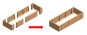 Außenkante VERDURA für Beeteinfassung (U-Form) aus Cortenstahl 80x20x40