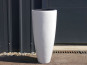 Blumenkübel CIGAR, Fiberglas Hochglanz weiß 30x60