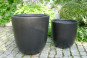 Blumenkübel NERO, Fiberglas schwarz 40x37