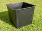 Komplettset 2-teilig: Pflanzkübel mit Einsatz, Fiberglas schwarz 50x50x50