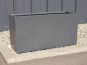 Komplettset 2-teilig: Pflanzkübel mit Roller, Fiberglas anthrazit 80x30x40