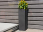 Pflanzkübel d. GARTENSCHAU BADEN-WÜRTT., Fiberglas schwarz 40x40x100
