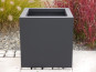 Pflanzkübel SUPREMO, Blumentopf, schwarz ( Rollen optional) 40x40x40