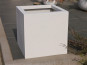 Pflanzkübel SUPREMO, Fiberglas weiß 40x40x40