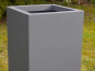 Pflanzkübel SUPREMO, TÜV-geprüft, Fiberglas anthrazit 30x30x80