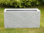 Pflanztrog ROCKS wie Naturstein, Fiberglas grau 120x50x55