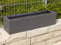 Pflanztrog SUPREMO, TÜV-geprüft, Pflanzkübel, Fiberglas anthrazit 100x25x25