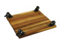 ultrastarkes Mehrzweck-Rollbrett aus Akazienholz, quadratisch 40x40x7